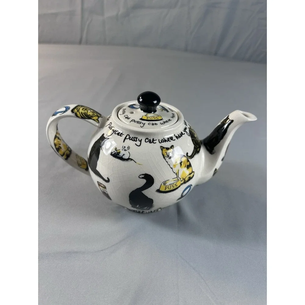 Cardew Design Cat Teapot Kitty‎ Tea Pussycat London Ceramic Small Teapot